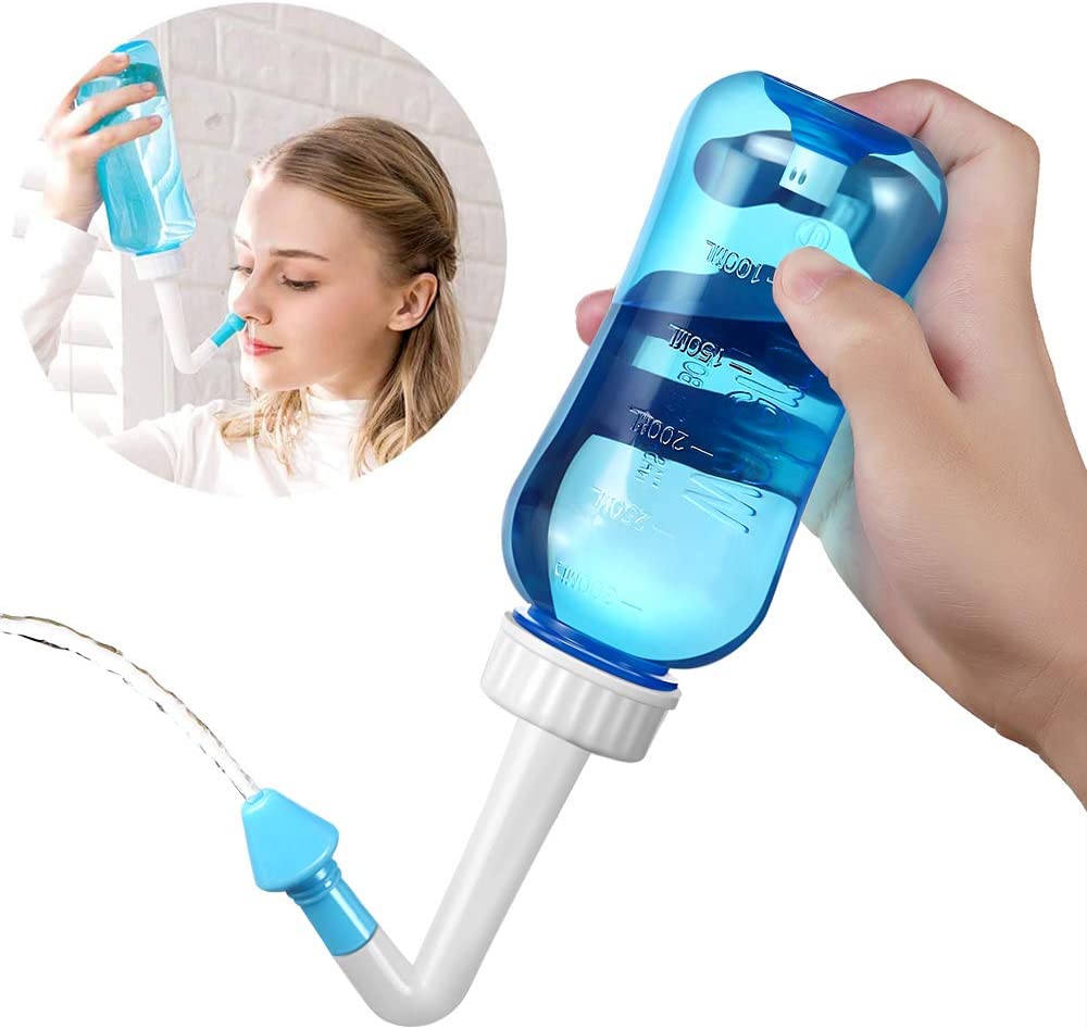 Neti Pot Nasal Rinse - Nose Wash Cleaner Bottle 300ml Protector