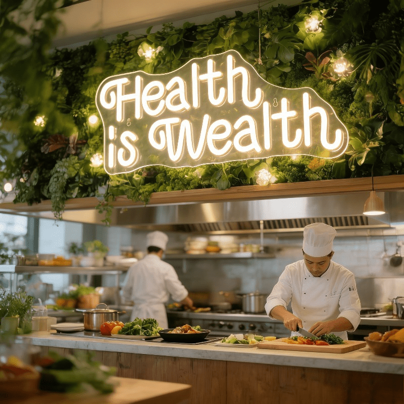 Health is Wealth Neon Sign LED - Health Wellness Gym review and price